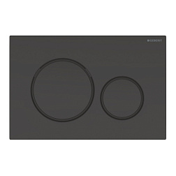 Клавиша смыва Sigma20 декоративные кольца: черный матовый, пластик, механическая, черная 115.882.DW.1 Geberit